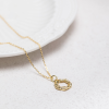 GOLD TWISTED HOOP NECKLACE