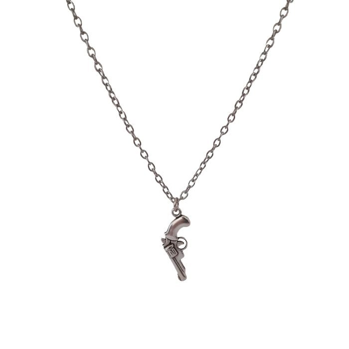 chain necklace with gun