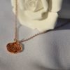 Rose gold flower necklace