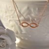 Rose gold infinity necklace