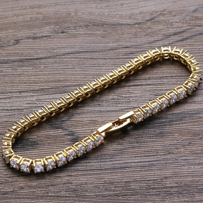 tennis gold bracelet