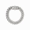 ICED OUT CUBAN BRACELET - SILVER