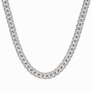 ICED OUT CUBAN CHAIN – SILVER