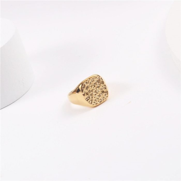 gold stainless steel ring