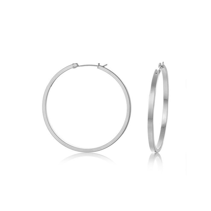 silver stainless steel earrings