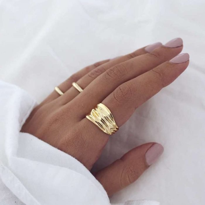 gold stainless steel ring