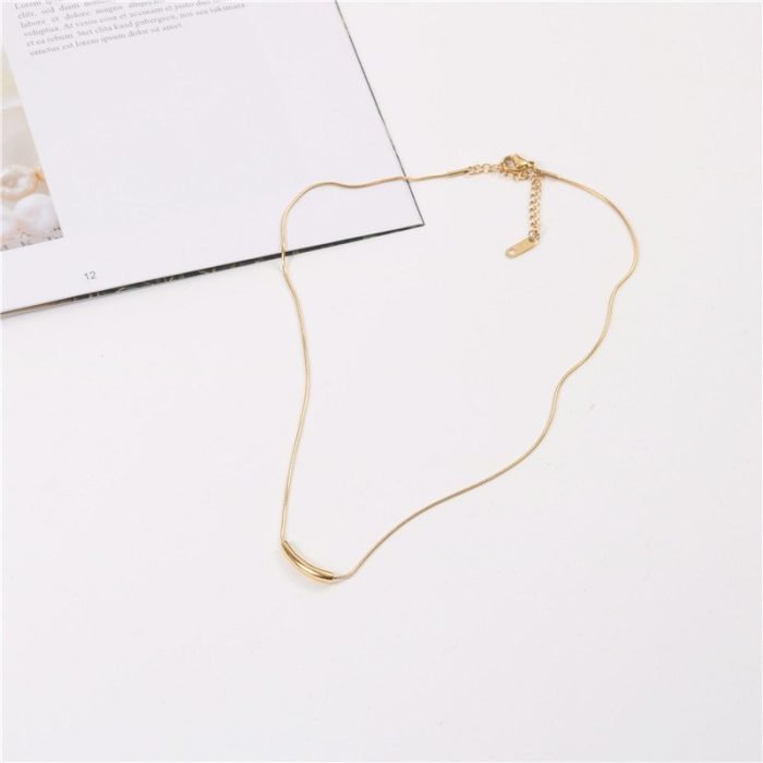 gold stainless steel necklace