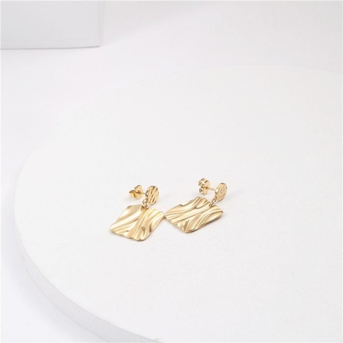 gold stainless steel earrings