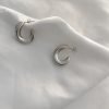 silver stainless steel earrings