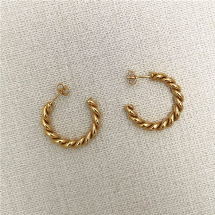 gold stainless steel earrings