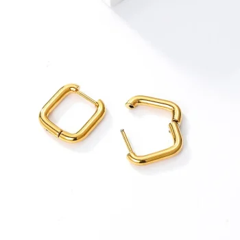 SQUARED EARRINGS GOLD