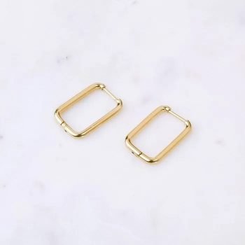 BIG SQUARED EARRINGS GOLD