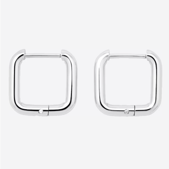 SQUARED EARRINGS SILVER