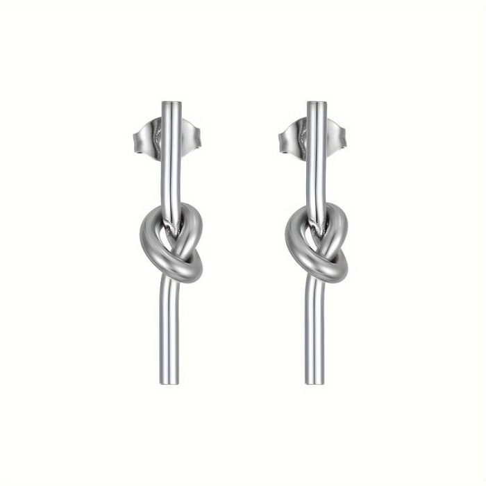 KNOT EARRINGS SILVER