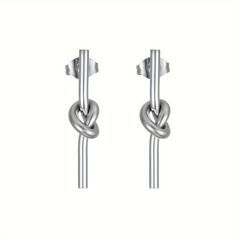 KNOT EARRINGS SILVER