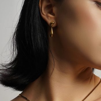 ABSTRACT EARRINGS GOLD
