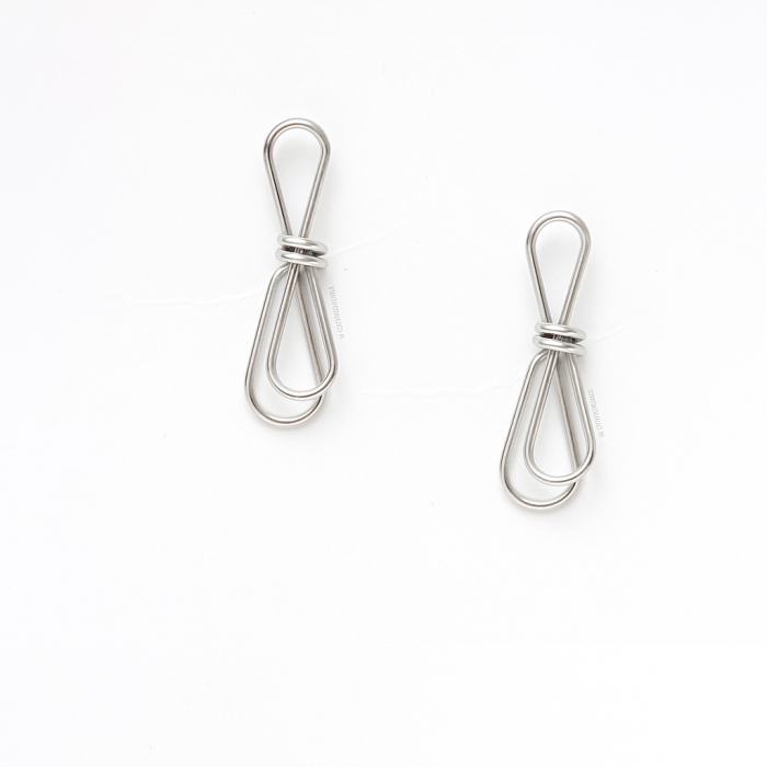 BOW EARRINGS SILVER